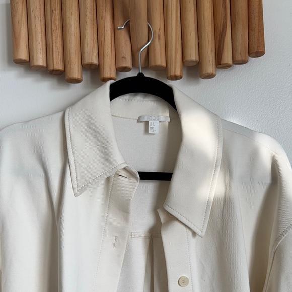 COS Cream Button-Up Shirt - Picture 2 of 8